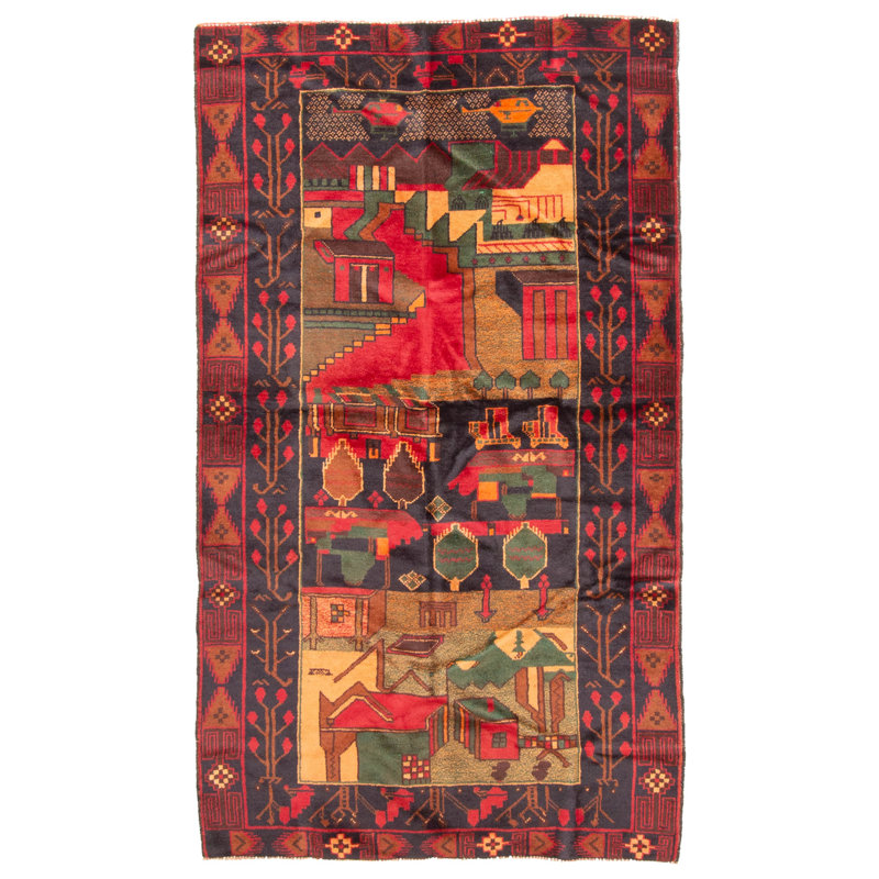 Rizbaft Black Rug 3'5" x 5'11"