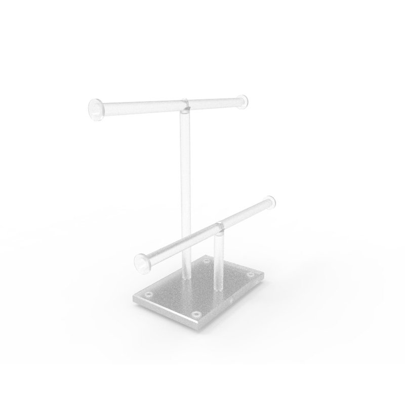 Présentoir à bijoux en forme de T 10 po x l 9,8 po x P 4 po