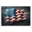  «American Flag Paint Splash Style» par Rey Klimt, art mural en verre acrylique, 24 po x 16 po-1973858511