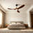Solid Wood Ceiling Fan With Light