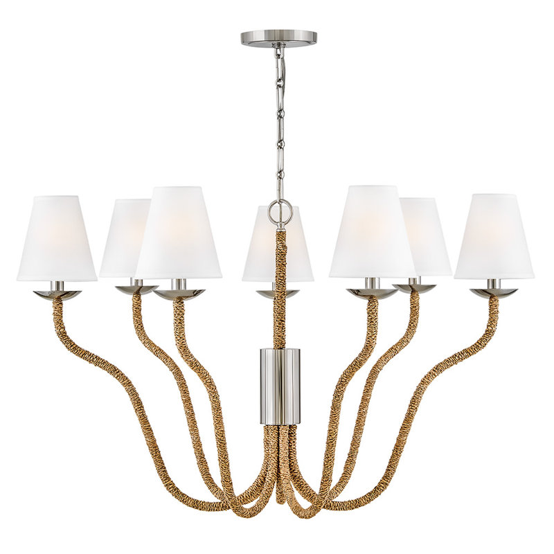 Hinkley Harwich Large Chandelier, 23.75" H x 40" W x 40" D, 7 Lights