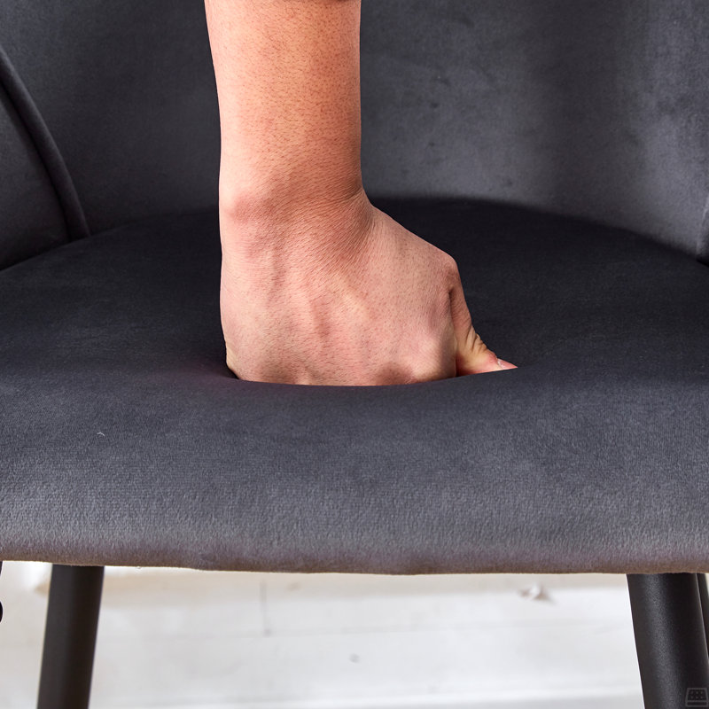 Tabouret de bar, ensemble de 2, tabouret de bar avec dossier en velours