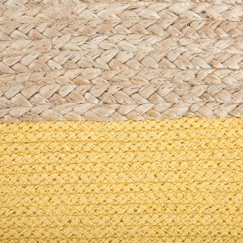 Arkose 44cm Wide Square Pouf Ottoman, Yellow