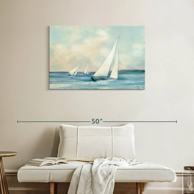 Mehar voiliers au lever du soleil, H 24 po x l 36 po