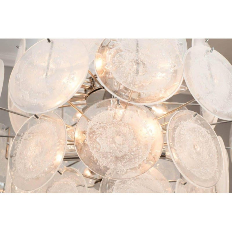 Murana 9 - Light Chandelier, Clear, Brushed Nickel, 30” Diameter x 30” Wide x 36” Height