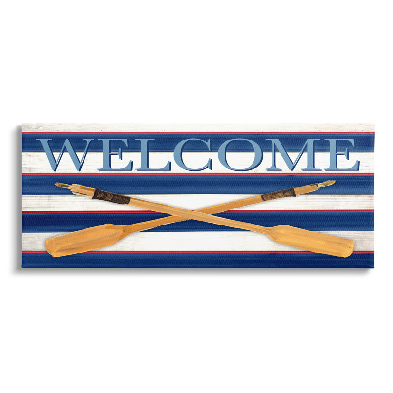 Symbole Welcome Oars, Plaque murale, H 24 po x l 24 po x P 1,5 po