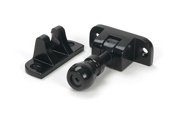 Mushroom Brighton Fastener (Radiused), Black
