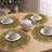 The Kaledos Scalloped Round Beaded Placemats Set with Radiating Design for Dining or Christmas Decor-98271992