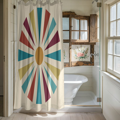Rideau de douche standard 1 pièce Retro Harvest Palette