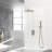 Dual Shower Head - 10 Inch Wall Mounted Square Shower System With Rough-In Valve-122404636