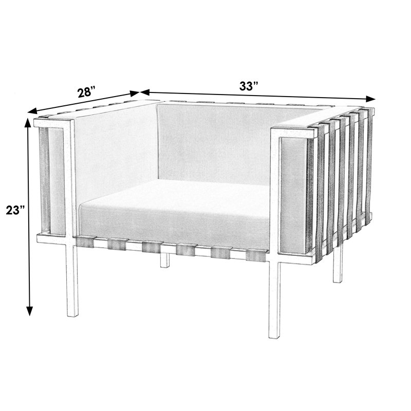 Saphiya Patio Chair with Sunbrella Cushions