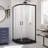 Prime 36" W x 36" D x 74.75" H Semi-Frameless Round Sliding Shower Enclosure with Base Included-792381762-792381774