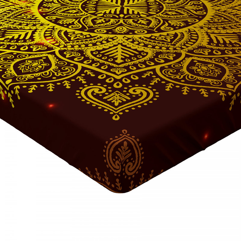 Mandala Microfiber Fitted Sheet, Full Fitted Sheet