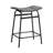 Nery Counter Height Stool Set Of 2, Gray Fabric Seat, Black Metal Legs-117054214
