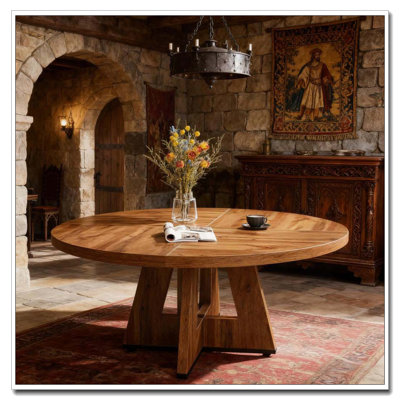 47 Inch Wood Dining Table Round Dining Table