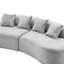 Canapé modulaire incurvé de style moderne en flanelle de 111,4 po, 2 pièces avec 4 coussins-1735823647