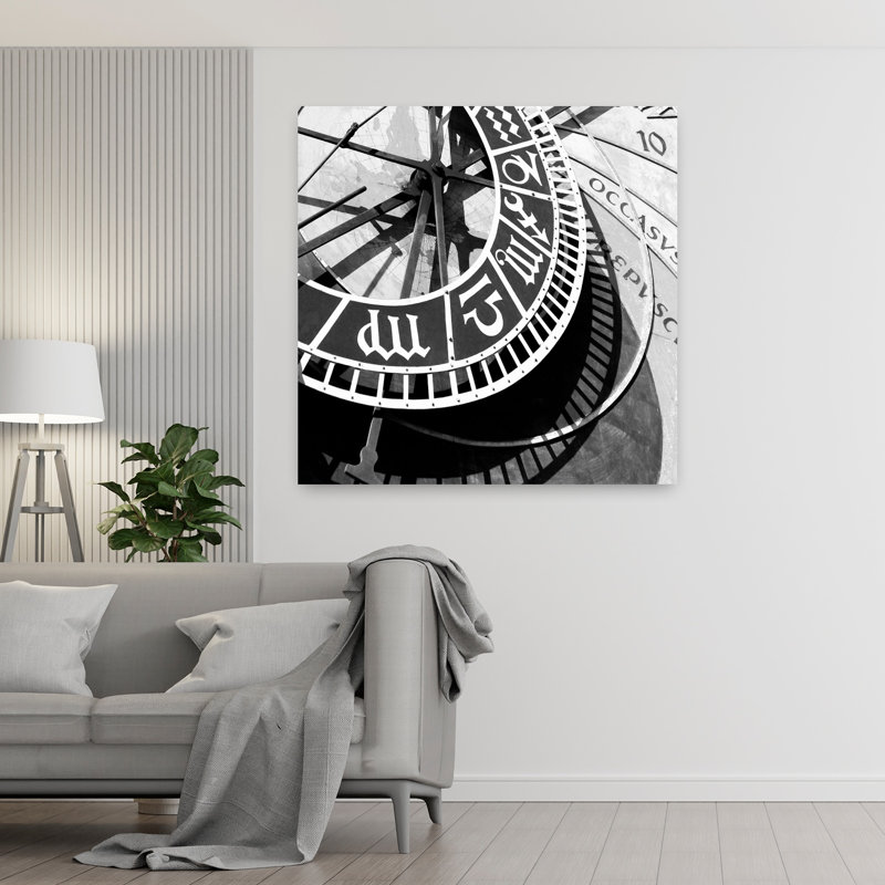 Horloge 5, art contemporain, H 48 po x l 48 po