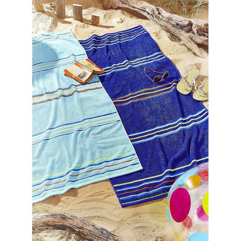 Rainbow 100% Beach Towel, Blue