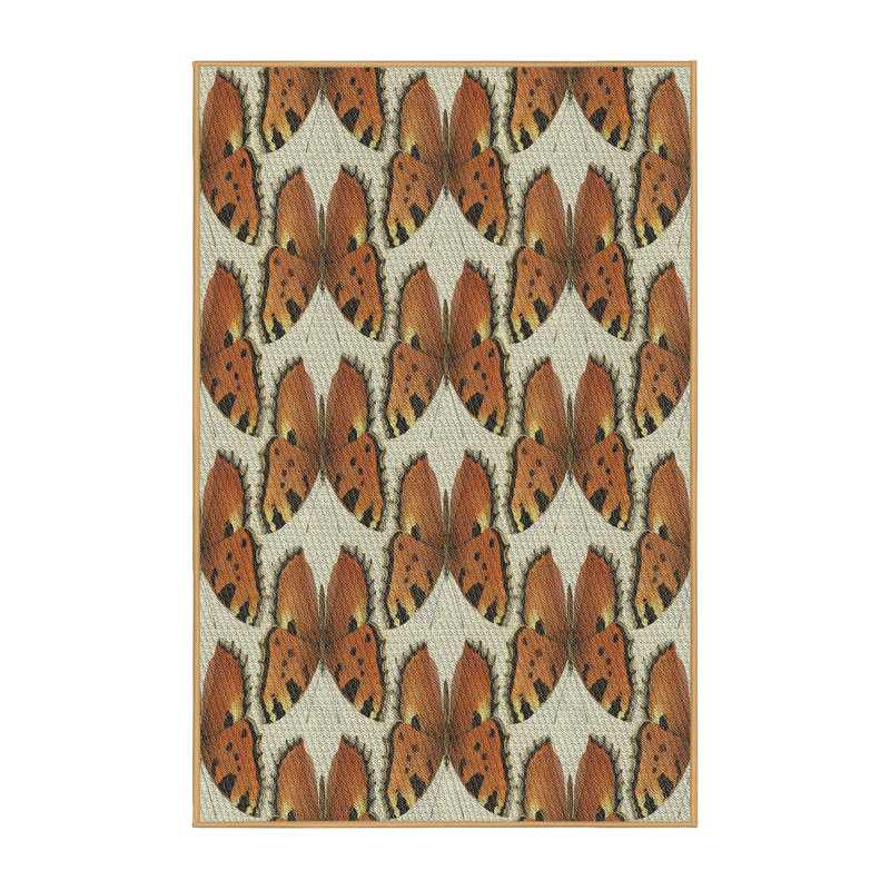 Tapis brun/beige à motifs, Rectangle 5 pi x 7 pi