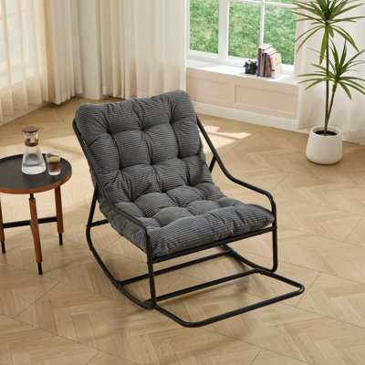 Outdoor Rocking Chair with Thick Cushion