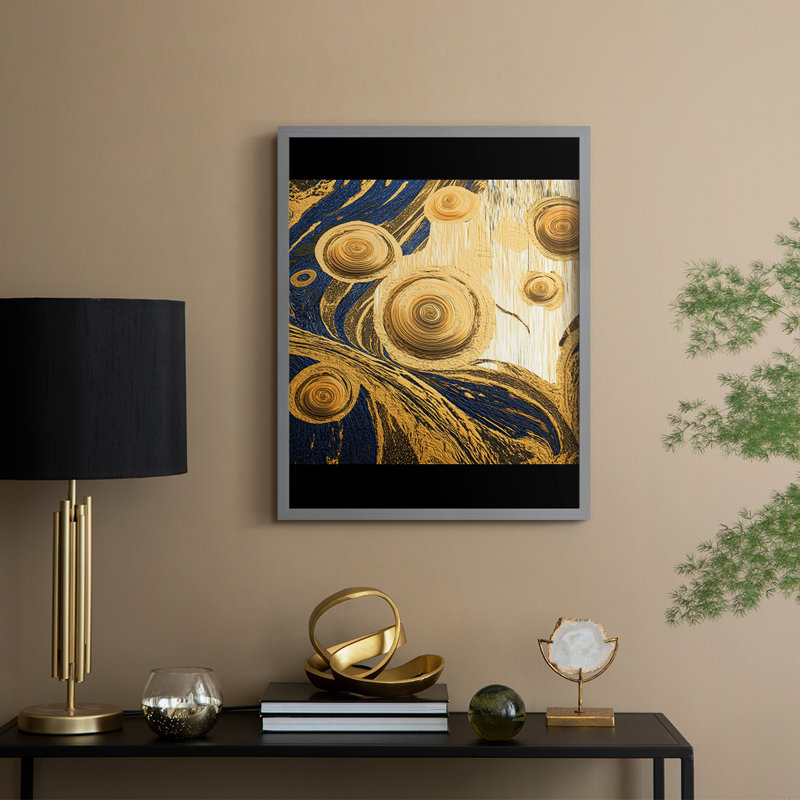 «Abstract Abstract», reproduction encadrée - prêt à accrocher, Gris, H 10 po x l 8 po