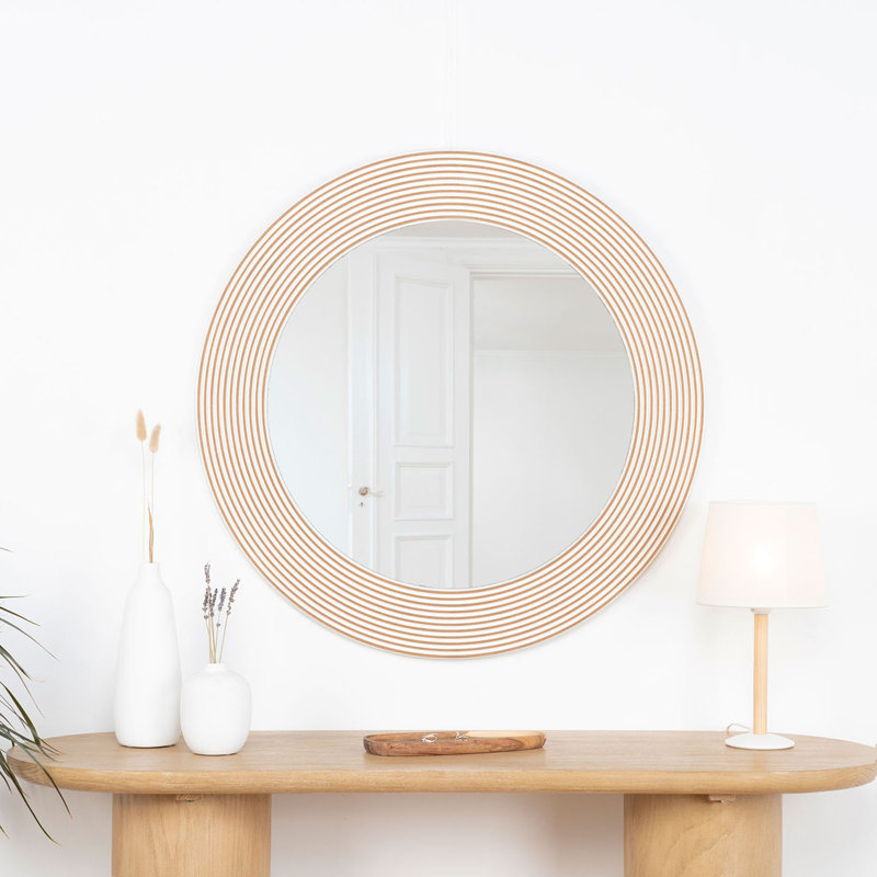 Dycus Wood Flat Wall Mirror