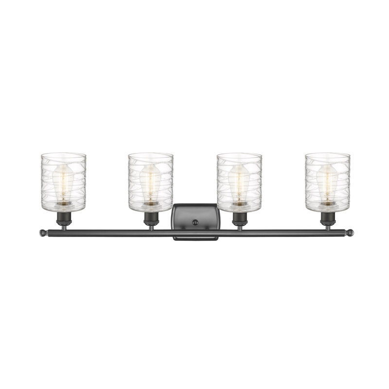Éclairage de salle de bain à intensité variable 4 lumières Leilani, Ampoule DEL 6 watts Vinage, Bronze huilé
