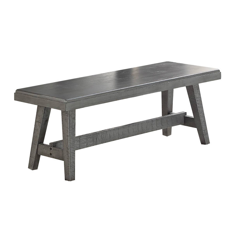 Banc en bois massif Elsing, gris