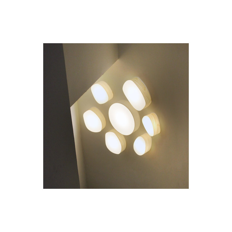Guijarro 1 - Light Flush Mounted Sconce, Ivory White, GX53 Base