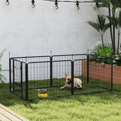 Parc pour chien robuste avec porte pour grands chiens, 6 panneaux