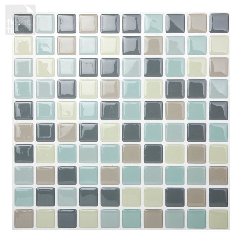Carreau de mosaïque auto-adhésif en PVC l 10 po x L 10 po