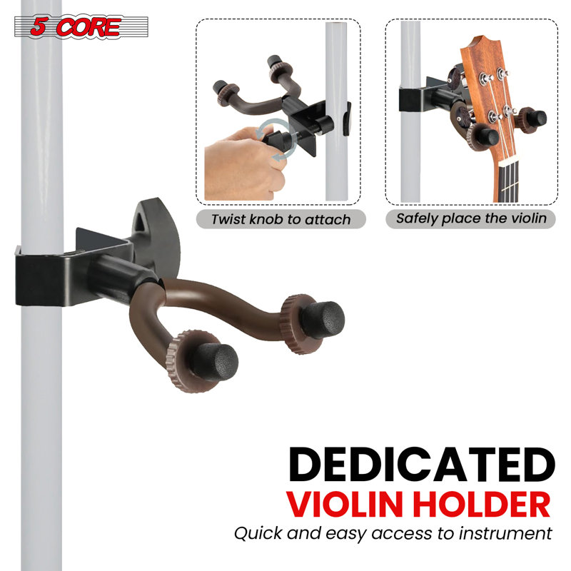 Support à violon à 5 lumières, Blanc
