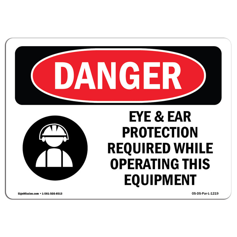 Danger Sign, 18" H x 24" W x 0.1" D