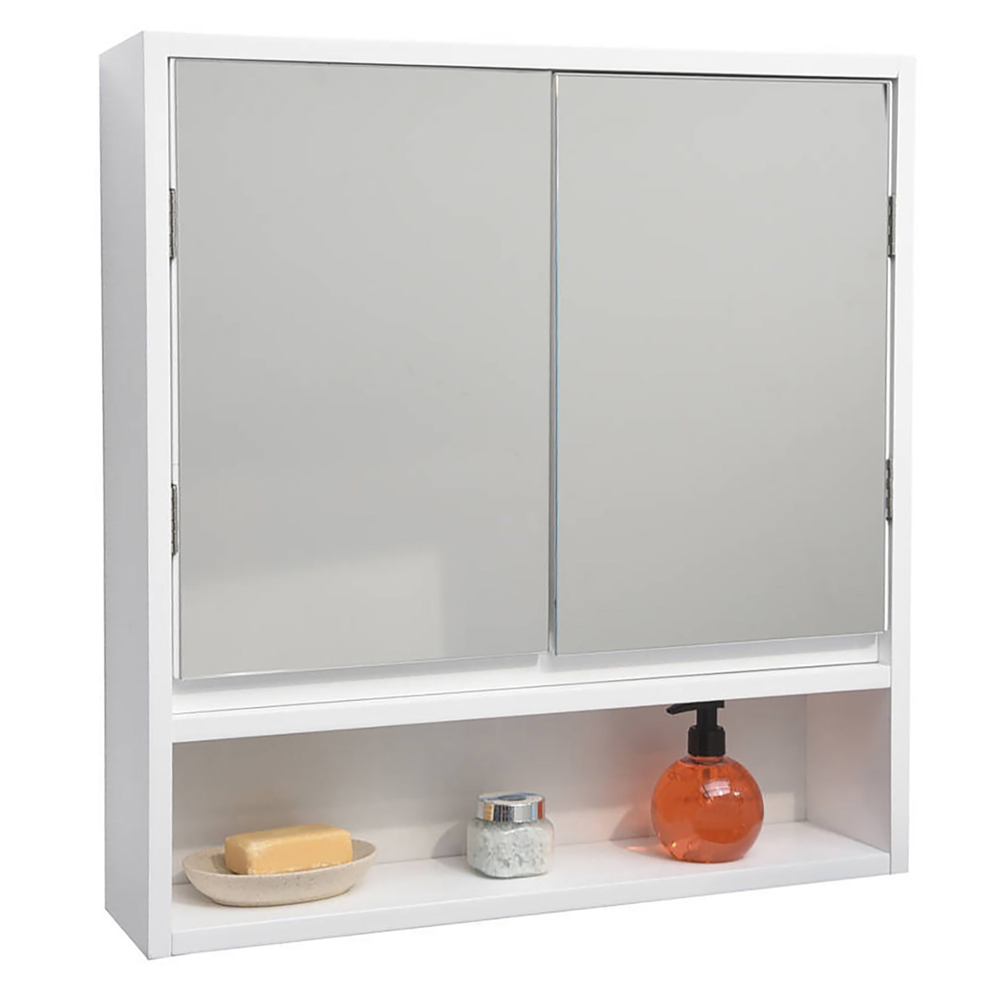 Evideco Swivel 14.4 Diam x 66.10 H Storage Tower Cabinet Organizer Mirror  6 Shelves & Reviews