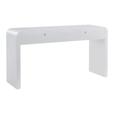 Caro Modern MDF Console Table With Curved Corners And 2 Drawers