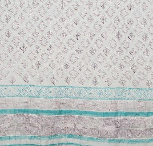 Cotton Geometric Shapes Quilt, King Quilt + 2 Shams