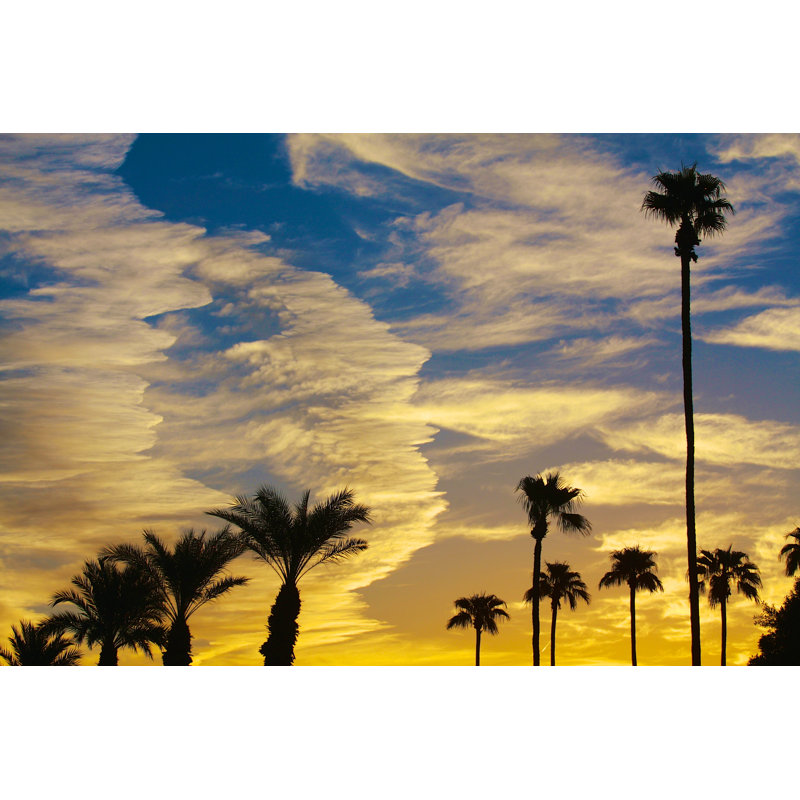 Shaima Palm Springs Sunrise 1 Piece Wrapped Canvas Wall Art, 30cm H x 46cm W x 3.8cm D