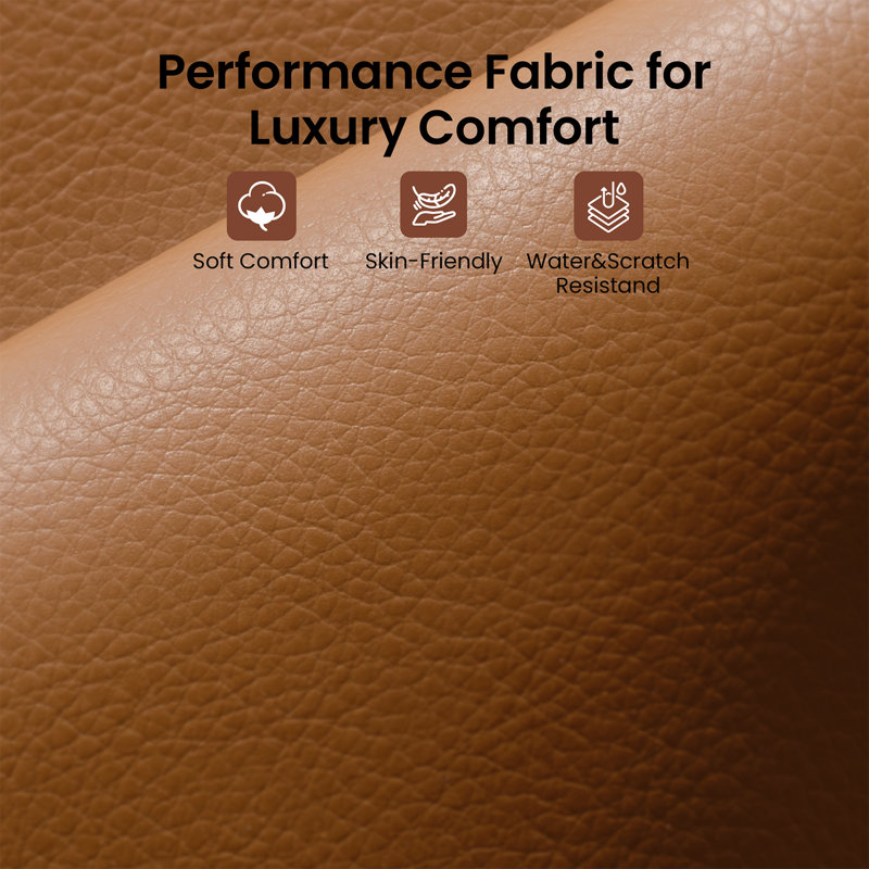 Leather Wall Hugger & Zero-Gravity 3+2 Seater Power Reclining Living Room Set  With USB & Type-C Ports, Brown