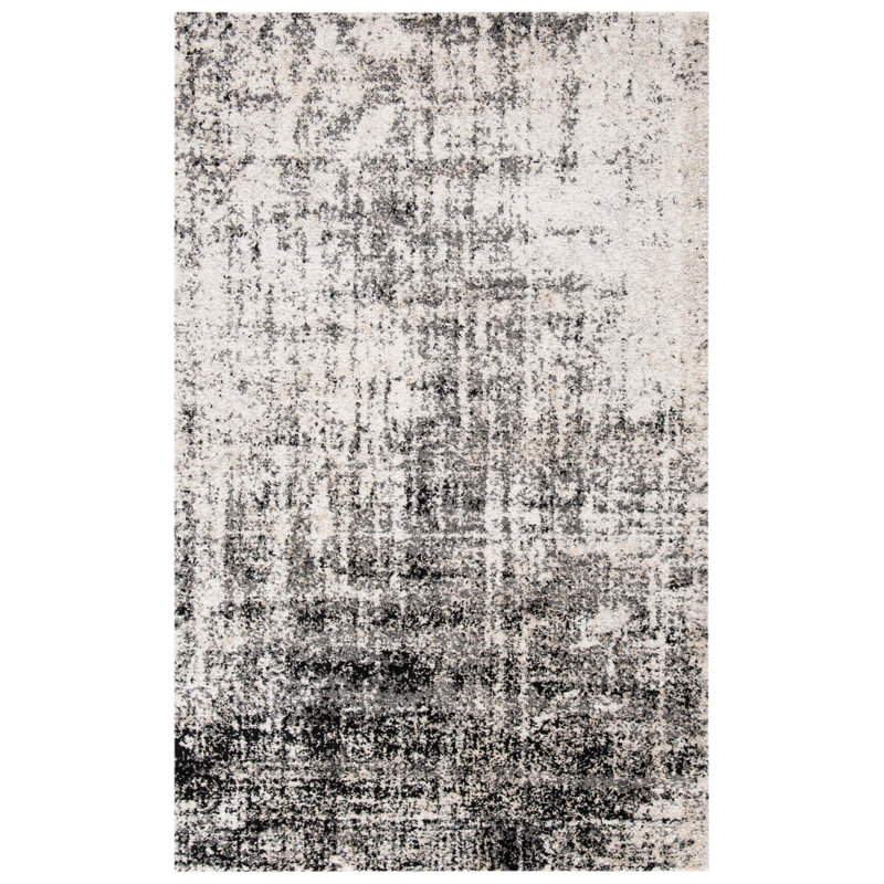 Riebe Black Rug, Rectangle 3' x 5'