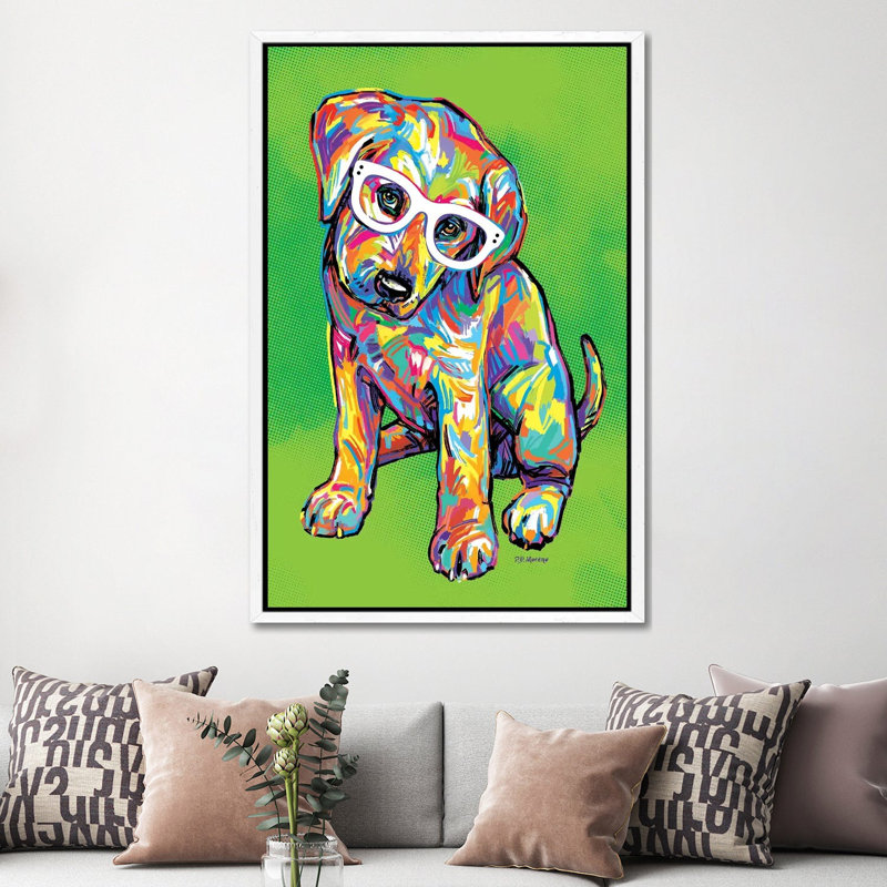Fiona by P.D. Moreno - Print on Canvas, 152.5 cm H x 101.5 cm W, White Framed