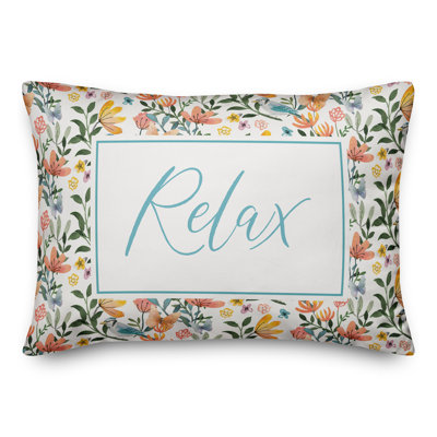  Relax Outdoor Rectangular Pillow Cover and Insert