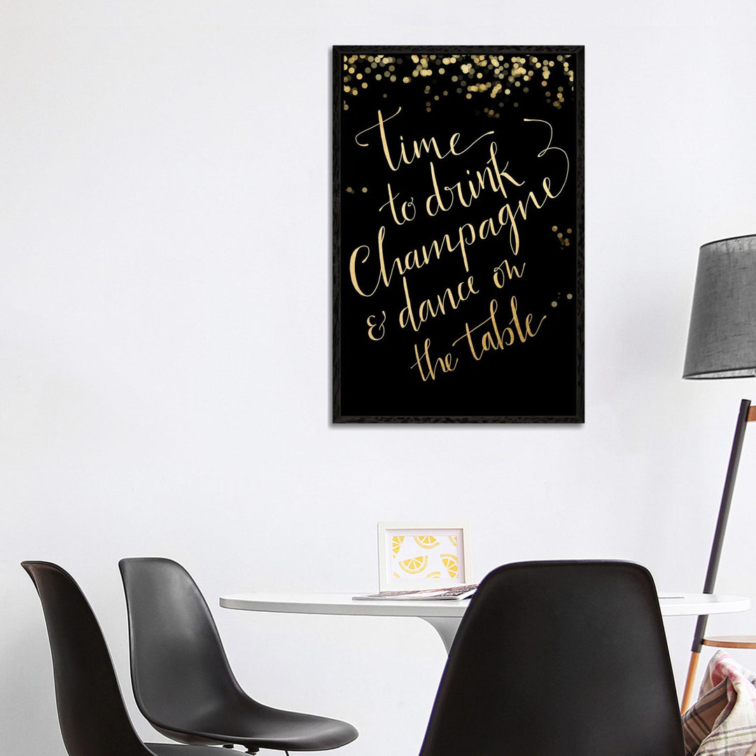 Time To Drink Champagne von Blursbyai - Galerie- Giclée auf Leinwand