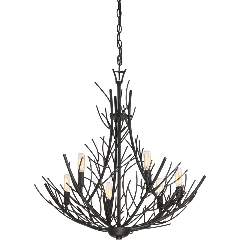 Lustre étagé unique à 6 lumières