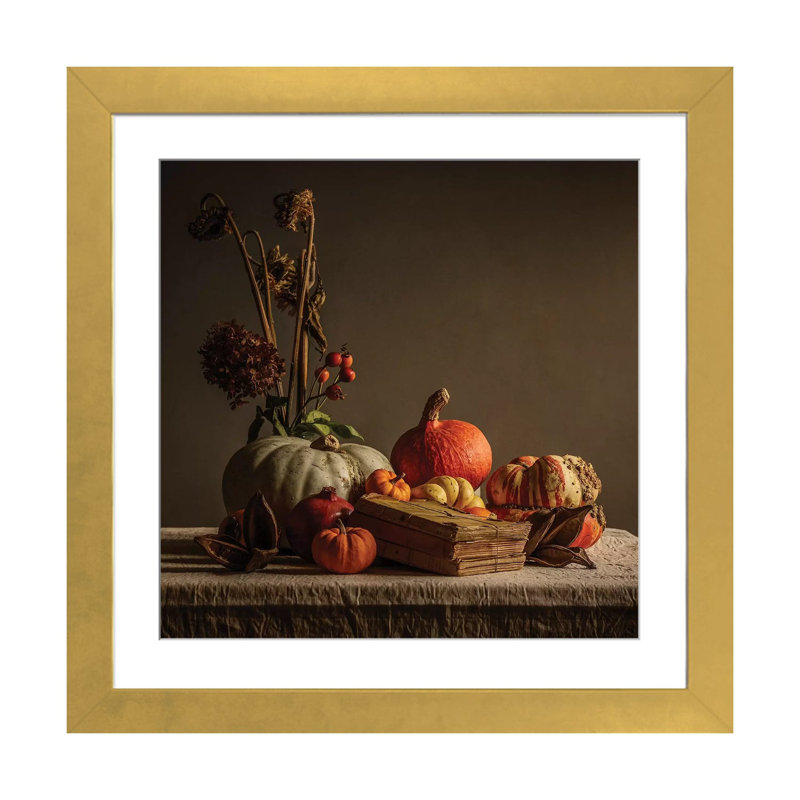« Still Life » par Mark Gemmell-impression d’art graphique, Papier doré, Blanc, H 24 po x l 24 po x P 1 po