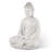 22.75"H MGO White Meditating Buddha Statue