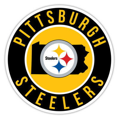 Pittsburgh Steelers Bright Line - 16" Circle With State