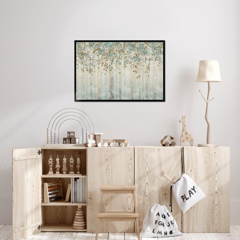 Dream Forest I by James Wiens - Painting Print, Black Single Picture Framed Paper, 24cm H x 34cm W