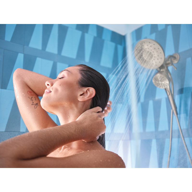 Engage Tub and Shower Faucet with Magnetix Dual Shower Heads, Valve Included, Brushed Nickel
