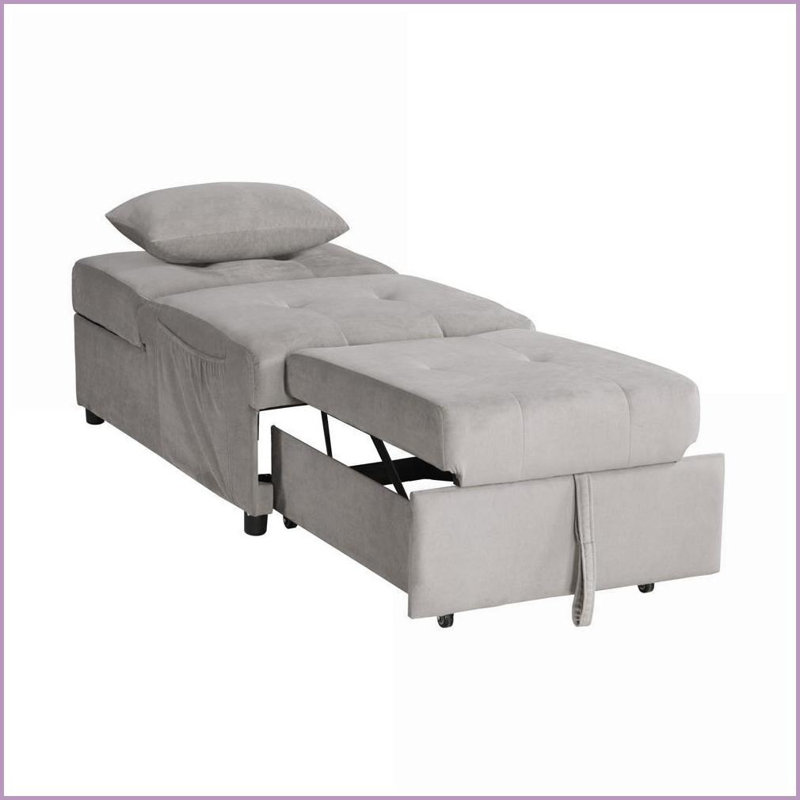 Banc de rangement Mid-Century moderne avec plateau relevable brun clair | Brun clair | Mid-Century moderne