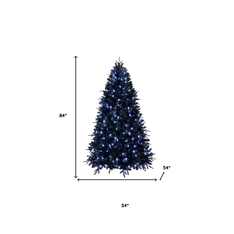 Arbre de Noël épinette noir 7 pi pré-éclairé